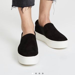 Vince Platform Black Suede Shoes